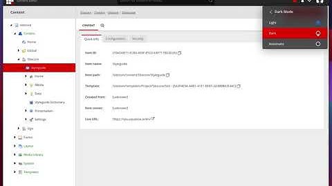 Sitecore Author Toolbox 5.0 - User Menu demo