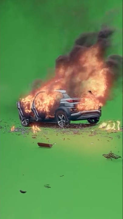 Car blast green screen video.#shortfeed #vfx #shorts