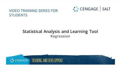 SALT for Students - Introduction to Regression | WebAssign