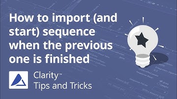 How to import (and start) sequence when the previous one is finished