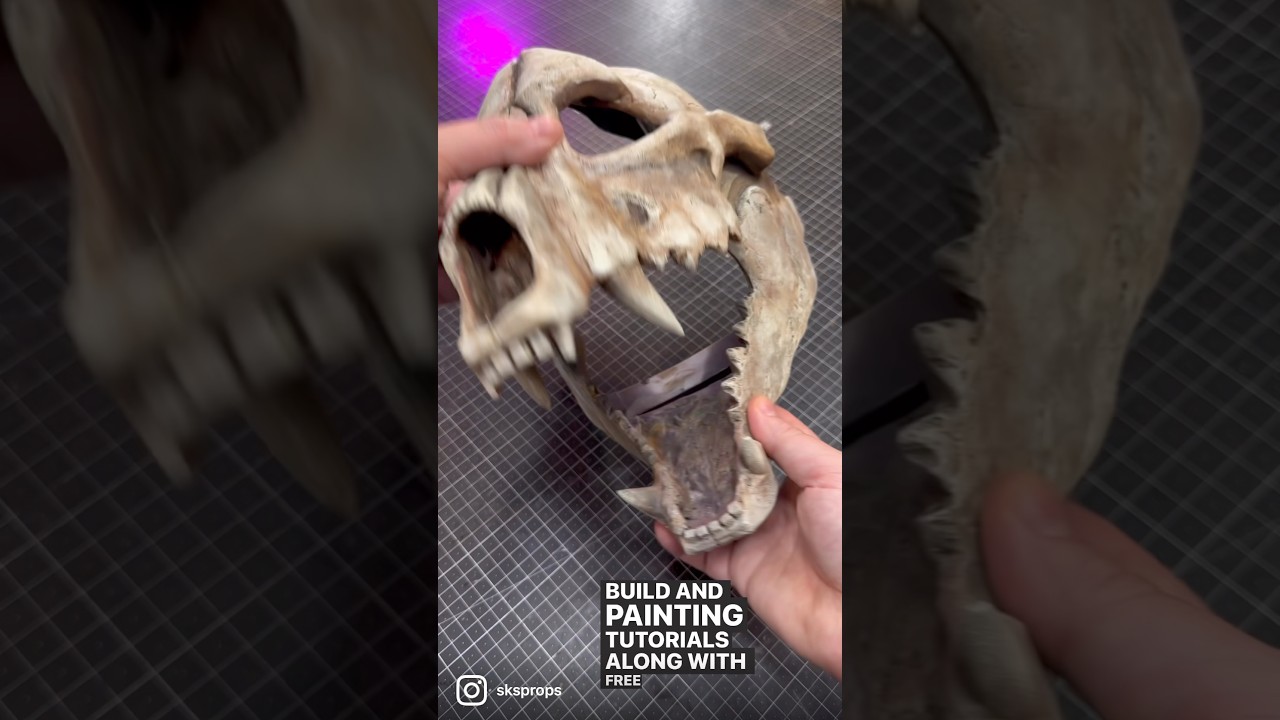 DIY Moveable Jaw Dog Skull Mask Free Templates #fursona #skulldog #furry #skullmask