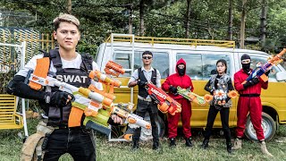 SEAL X Nerf Guns : Special Police Warriors SWAT Fight Mr Cowboys Hunt Down Criminals Nerf War