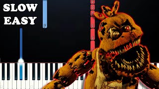 Five Nights at Freddy's 4 Song - I Got No Time (SLOW EASY PIANO TUTORIAL)
