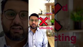 Affect or Effect, let's see the difference and not get it wrong ever again :) #shorts #grammar