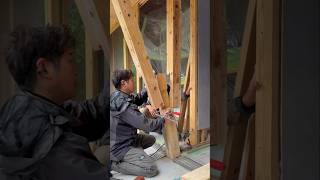 Carpenter Splicing A Timber Frame