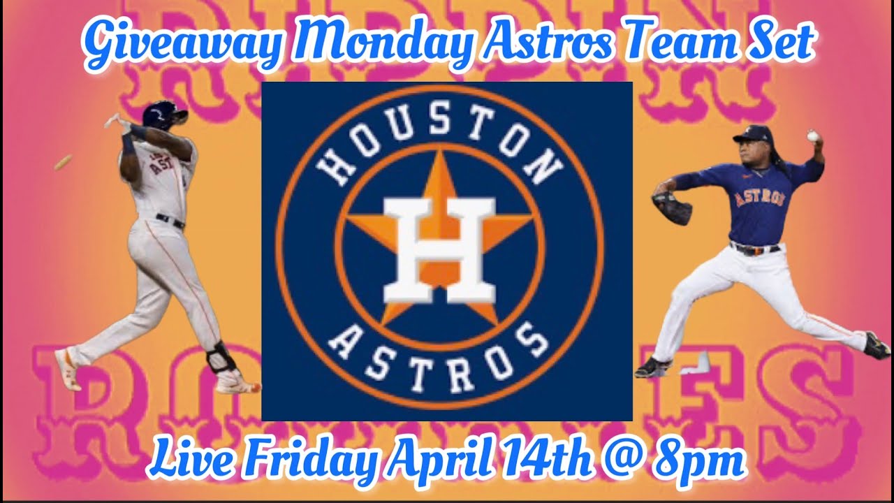 Astros Team Set Giveaway!! Live Friday April 14th 8pm YouTube