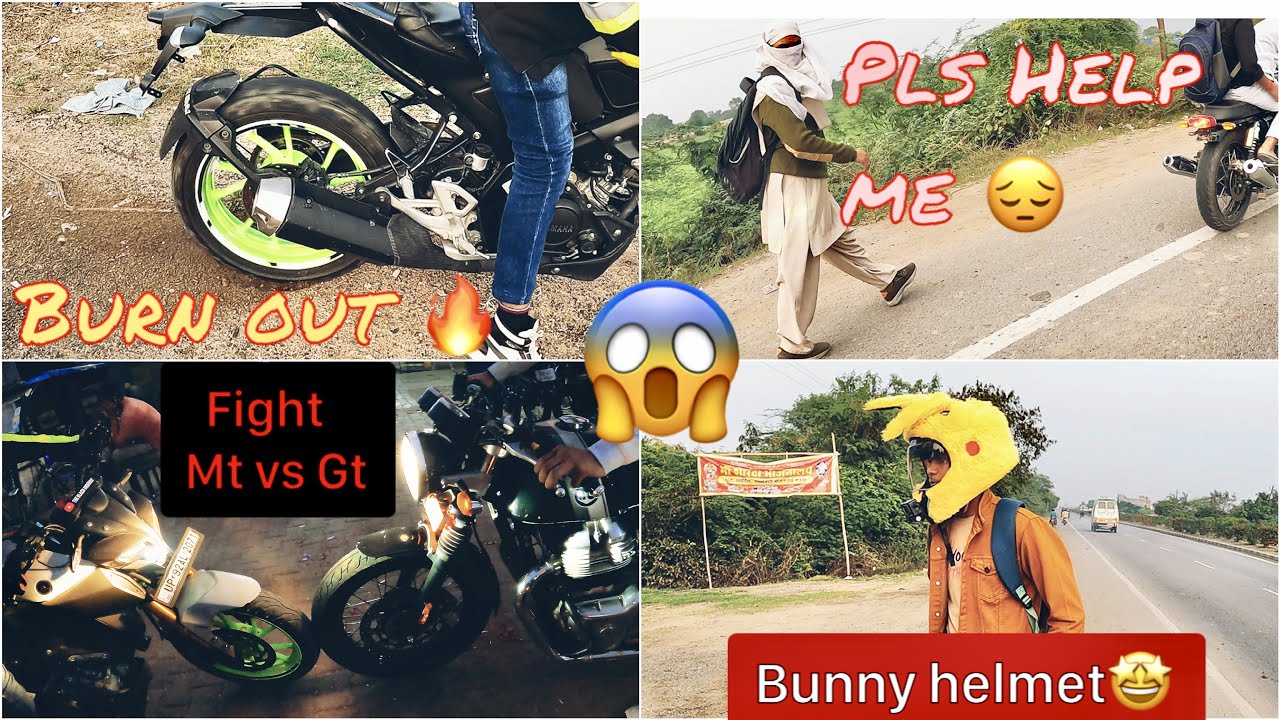 Burn Out Fight MT 15 Vs GT 650 Ledies Police Help Me Bunny burn-out-fight-mt-15-vs-gt-650-ledies-police-help-me-bunny