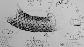 Pen & Ink Drawing Tutorials | How to draw realistic scales on fish, dragons, snakes, reptiles