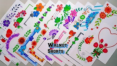 50 BEAUTIFUL BORDER DESIGNS/PROJECT WORK DESIGNS/A4 SHEET/FILE/FRONT PAGE DESIGN FOR SCHOOL PROJECTS