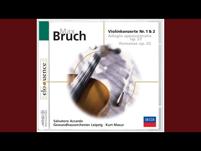 Bruch - Adagio Appassionato pour violon et orch : S.Accardo / Orch Gewandhaus Leipzig / K.Masur