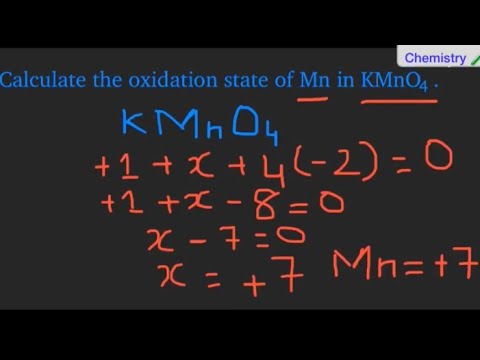assign oxidation number to each element in kmno4