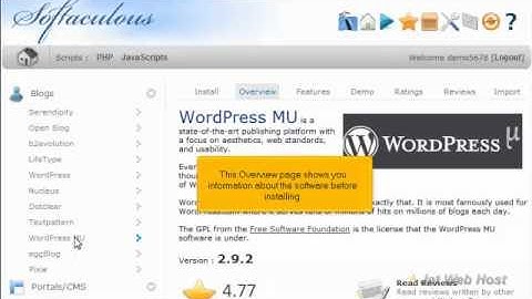 How to install WordPress MU from Softaculous