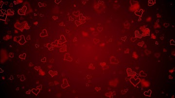 60:00 Minutes / Hand drawn Heart Shapes Red Gradient Background   4K (Free)