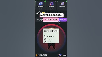 hamster Kombat cipher code 03-07-2024 Morse code updates #hamsterkombat #shorts #latest #dailycombo