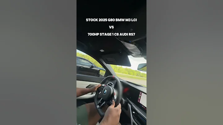 Went up against a friends stage 1 700hp C8 RS7 in Mexico. My M3 is stock. #bmw #m3 #audi #rs7