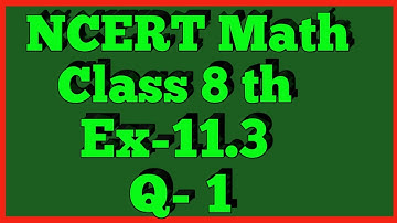 Ex-11.3 Q-1 | Chapter 11 | Mensuration | Class 8th Math | NCERT |