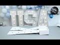 4FT Marquee letter light installation/Tutorial (Letter K) #marqueeletters #partydecorations