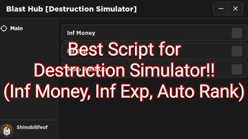 Best Script for Destruction Simulator!! (Inf Money, Inf Exp, Auto Rank UP!)