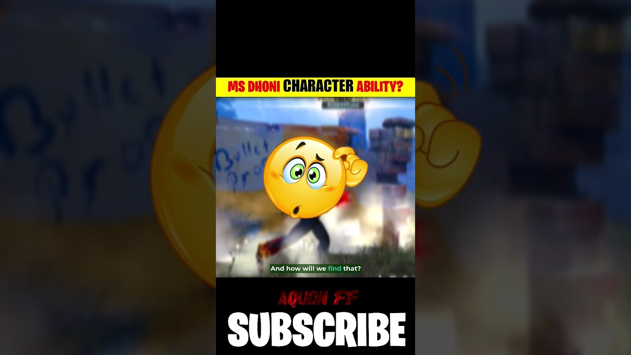 🔥MS DHONI CHARACTER ABILITY?||🔥🤫||