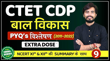 CTET 2022 CDP ( बाल विकास ) PYQ Special Series for CTET Paper 1 and 2 by Rohit Vaidwan