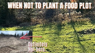 Bad food plot locations.