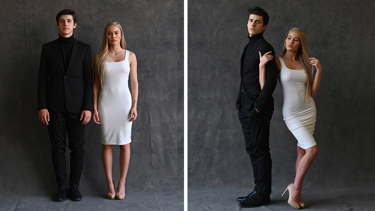 Premium Photo | Looking amazing attractive and welldressed couple posing in  studio