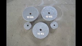 Making a 10 kg concrete weight plates