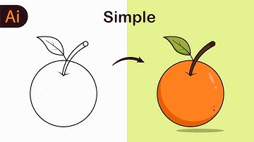How to Draw an Orange (Beginner) illustration -Adobe Illustrator Tutorial
