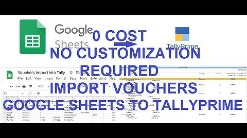 TallyPrime - Import Vouchers from Google Sheets | Tally.ERP9