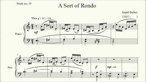 Study no. 10: A Sort of Rondo - Árpád Balázs - Piano Studies/Etudes 7