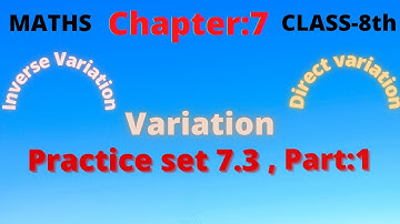 Class 8 Practice Set 7.3 Lecture 1 | Chapter 7 Variation |8th Maths 7.3 | Maharashtra State Board