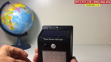 Review đèn năng lượng mặt trời, cảm biến tự động M5 20led
