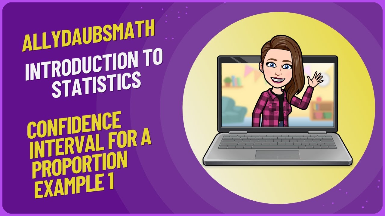 Confidence Interval for a Proportion Example 1 - YouTube