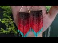 Retro Inspired Fringes on Brass Triangle