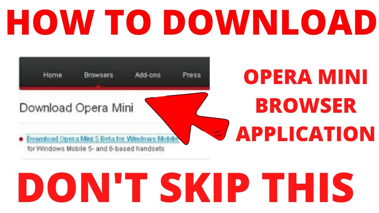 Get latest Opera mini Browser Application for windows ...