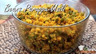 Beans Paruppu Usili - Recipe