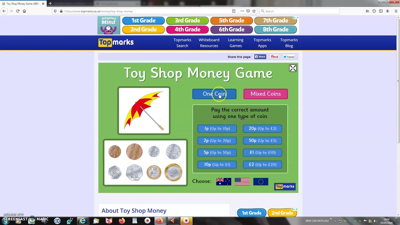 Topmarks Maths Site Money Games Youtube