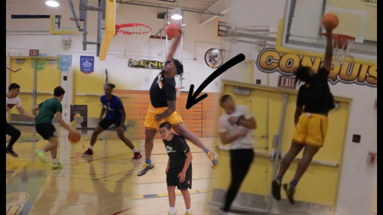 LAST CHANCE U STAR KJ ALLEN PULLS UP TO MY CITY AND SHOWS OUT. SOMONE GETS DUNKED ON.