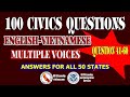 100 Civics Questions 2023 | English - Vietnamese | Part 3 (Questions 41-60)