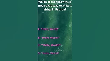 Invalid String Format: "Hello, World!