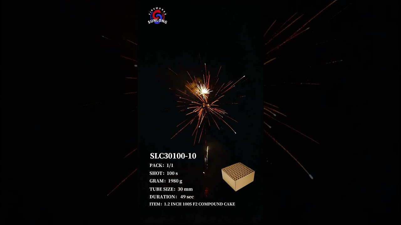 SLC30100-10  1.2 INCH 100 SHOTS F2 COMPOUND CAKE