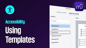 MuseScore Studio Accessibility: Creating Scores from Templates