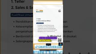 🏦 Loker Bank Danamon Lampung! Teller & Sales Officer – Cek Sekarang! 🏦 Loker Bank Danamon Lampung! Teller & Sales Officer – Cek Sekarang!