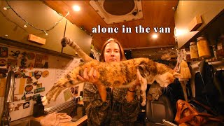 alone in the van (last few days of stationary vanlife)