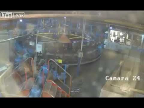 LPG filling carousel explosion - YouTube