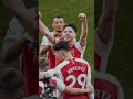 Declan Rice's reaction to Kai Havertz scoring against Brighton & Hove Albion at Emirates Stadium