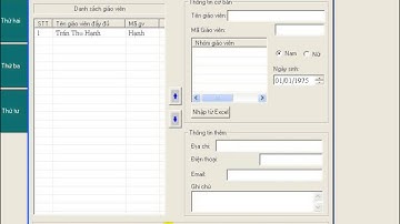 10 bước xếp Thời khóa biểu - Bước 2. Nhập, điều chỉnh dữ liệu gốc thời khóa biểu - P3