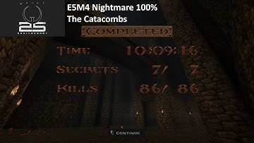 Quake 25th Anniversary Edition. E5M4 Nightmare 100% walkthrough with commentary