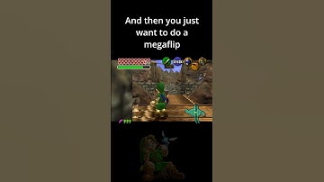 Megaflip over the Gerudo Valley bridge gate as Child (Ocarina of Time) [Glitch Tutorial] #shorts