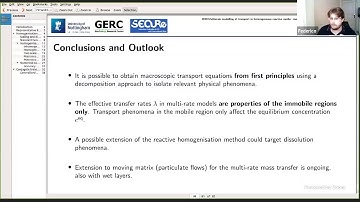 Multiscale modelling of transport in heterogeneous reactive media (Dr. Federico Municchi)